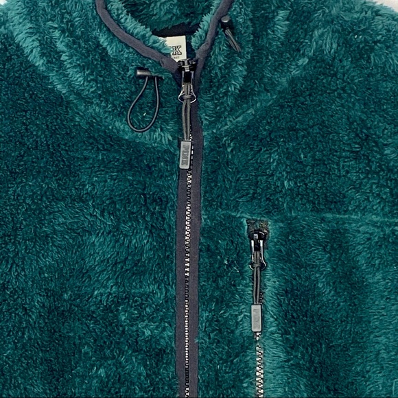 PINK Victoria Secret Women’s Dark Green 1/2 Zip Pullover Sherpa Fleece Jacket S - Picture 9 of 13